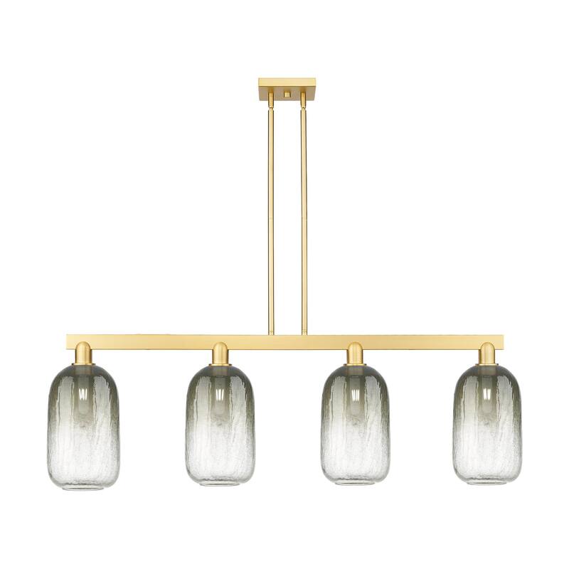Innovations Lighting 716-4I-16-48 Brookhaven Cloche Linear Brookhaven - Satin Gold / Slate