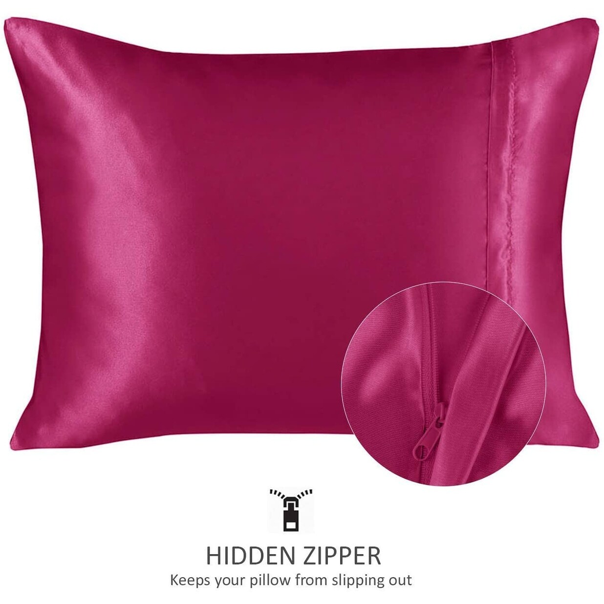 Sweet dreams luxury satin pillowcase hot sale with zipper
