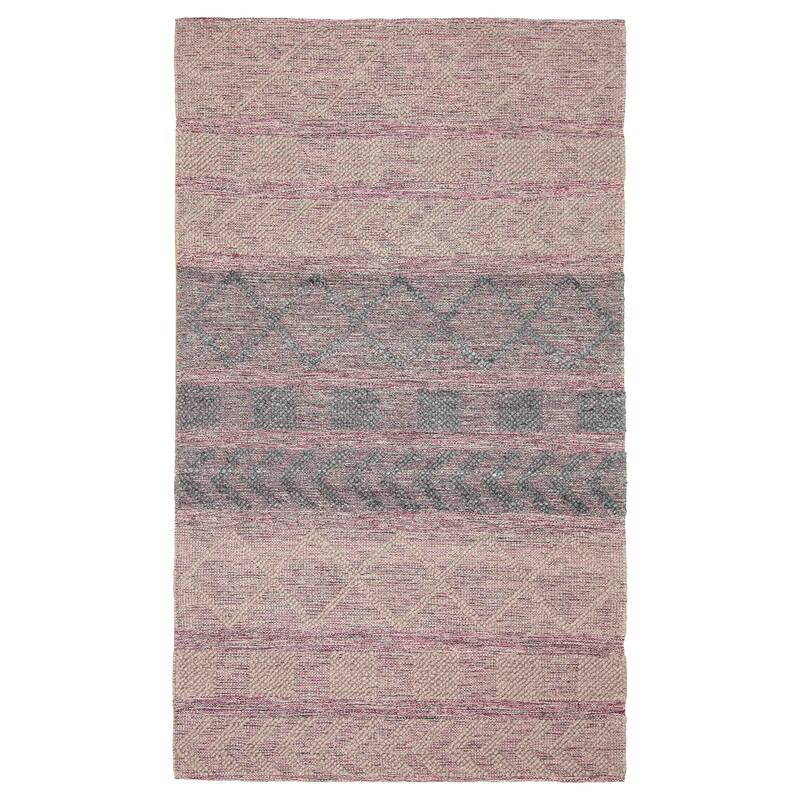 ECARPETGALLERY Braid weave Sienna Grey Wool Rug - 4'11 x 8'3 - Grey - 4'11 x 8'3