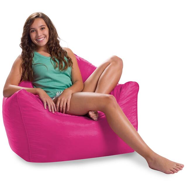 Bean Bag Chair for Kids, Teens and Adults, Comfy Chairs for your Room - Malibu Lounge - Pink