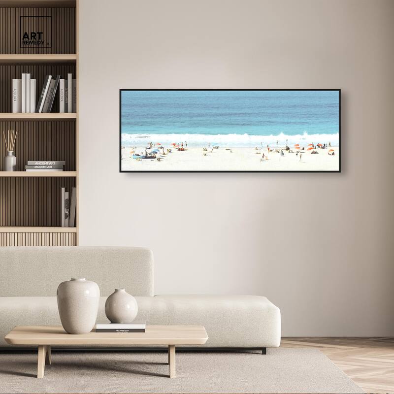 Beach Panorama Love Panoramic Canvas by Art Remedy