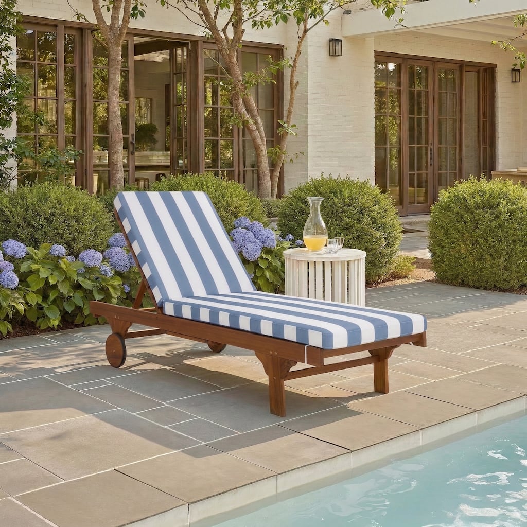 SAFAVIEH Iyanna Lounge Chair - 25 In. W x 80 In. D x 17-42 In. H - 25"W x 80"D x 17-42"H