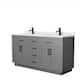 Option Dark Gray, Black Trim, White Cultured Marble Top