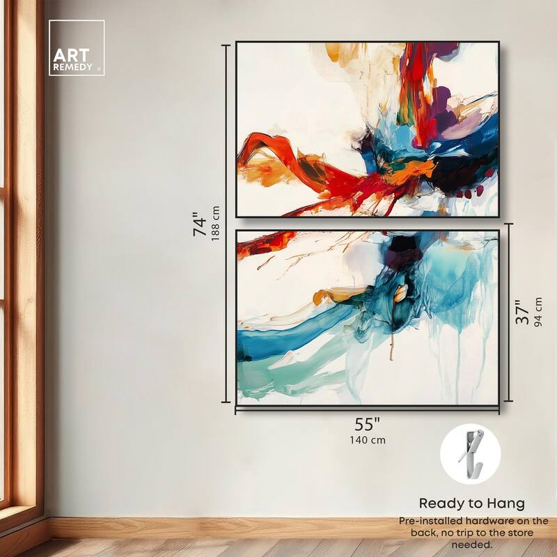 Vibrant Palette I Canvas Set of 2 by Art Remedy