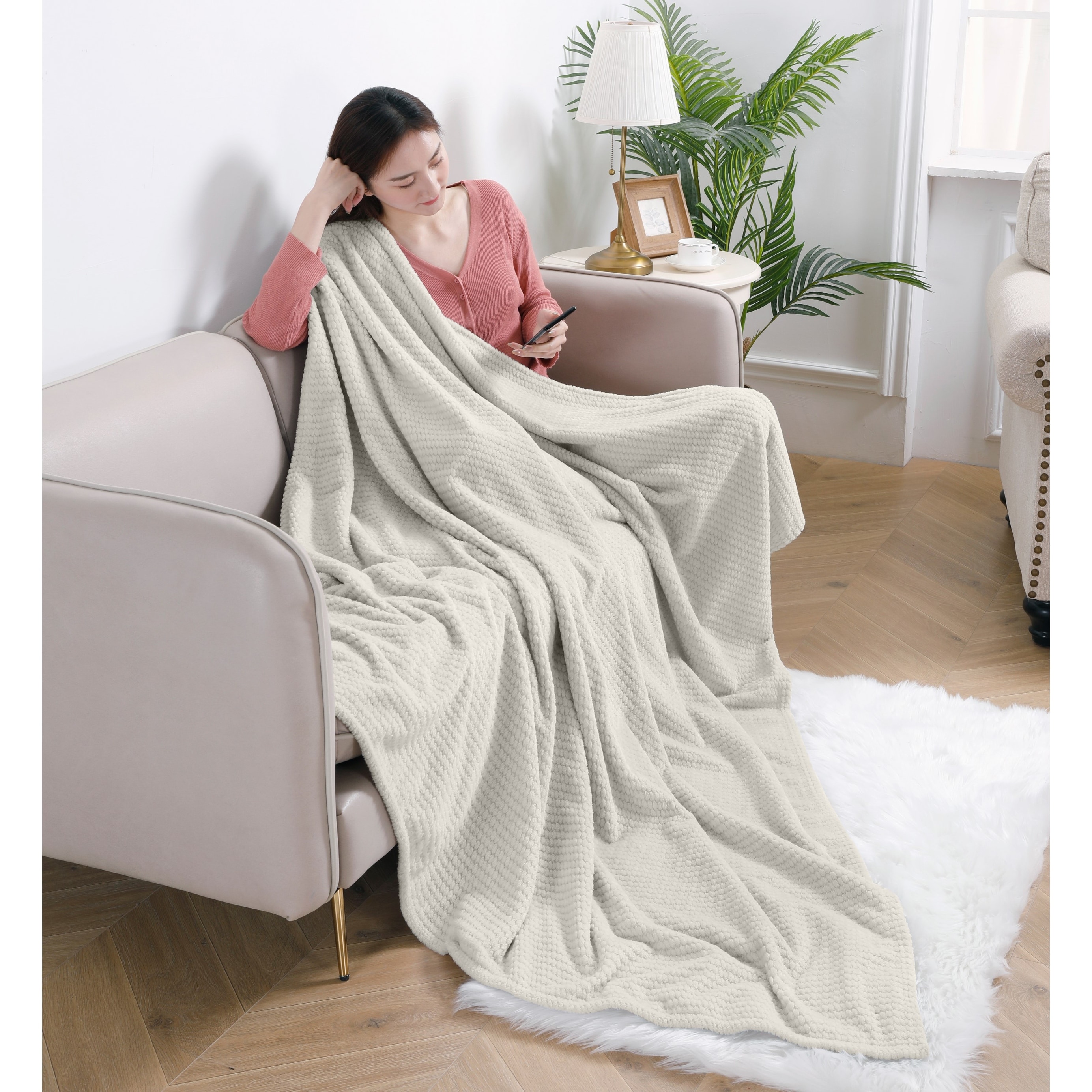 Rachel Rachel Roy Jacquard Textured Oversized Cozy Throw Overstock 33238840