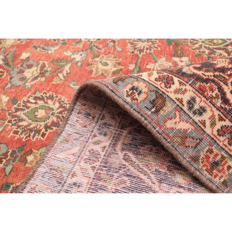 ECARPETGALLERY Hand-knotted Antalya Vintage Red Wool Rug - 9'8 x 13'1