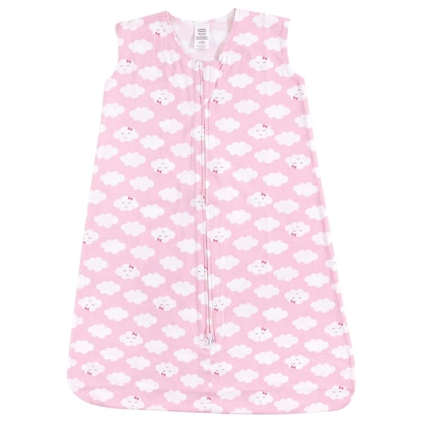 slide 1 of 1, Luvable Friends Baby Girl Sleeveless Jersey Cotton Sleeping Bag, Sack, Blanket, Girl Clouds Jersey 12-18 Months - Girl Clouds Jersey