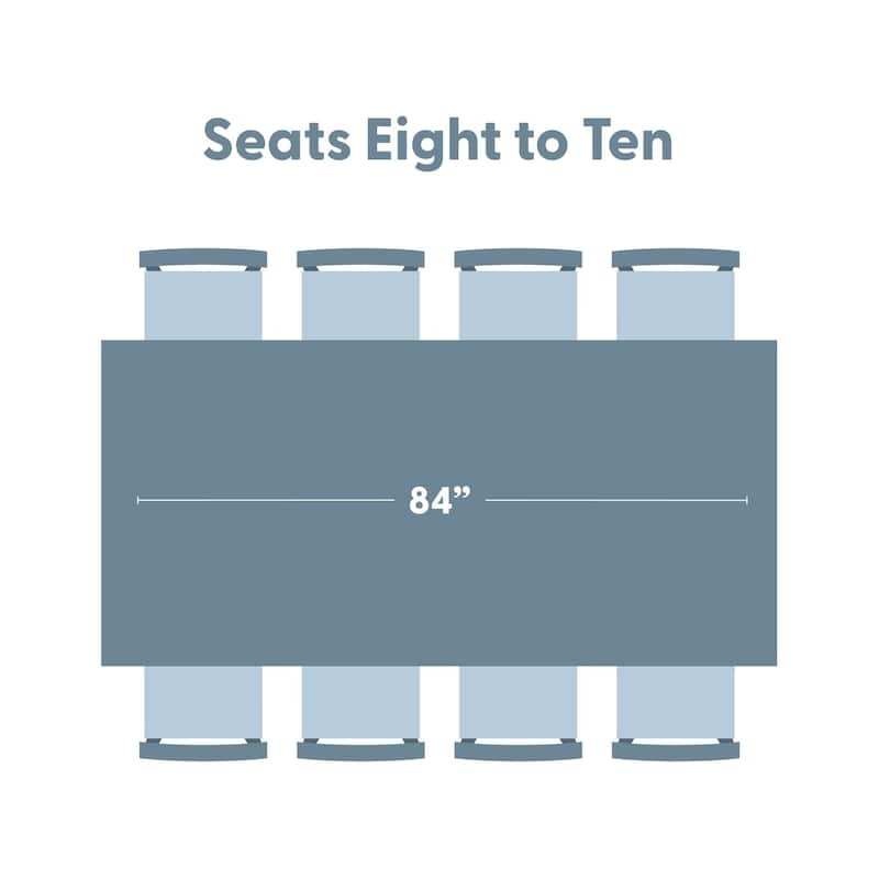 Solid Wood Farmhouse 84" Dining Table