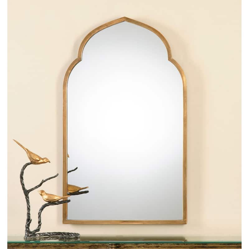 Uttermost Kenitra 40" x 24" Arched Moroccan Inspired Antique Gold