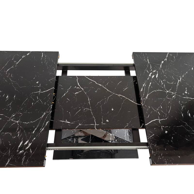 Retractable dining table with MDF Top