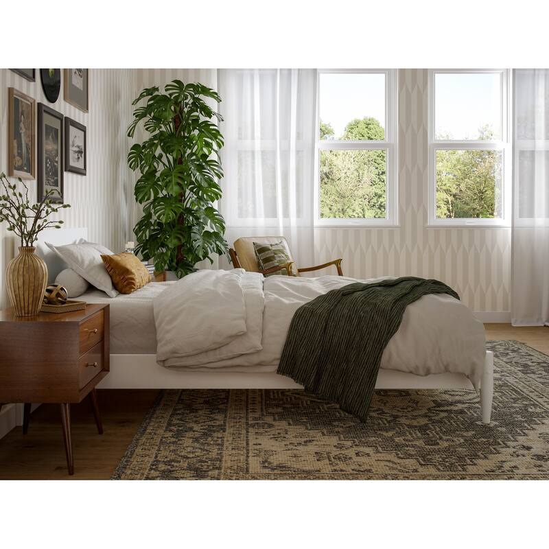Aria Solid Wood Modern Low Profile Platform Bed
