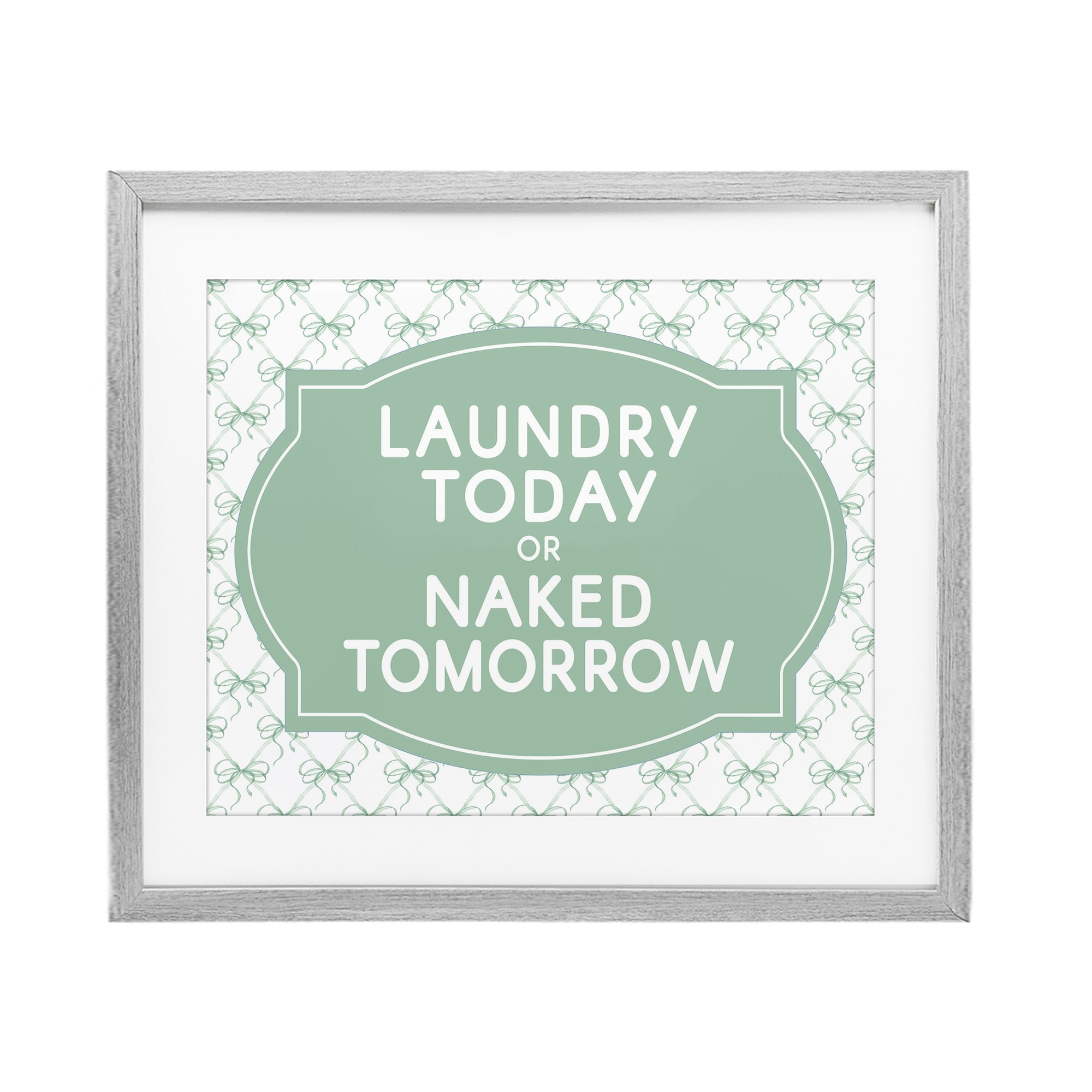 Laundry Today Humor Vintage Lettered and Lined