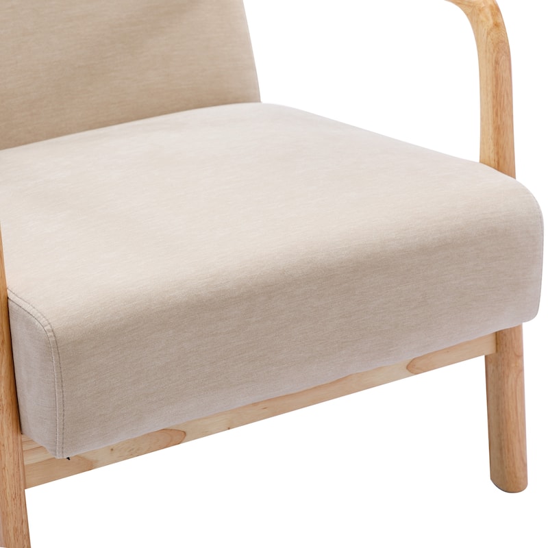 Lounge Accent Chair with Solid Wood Frame