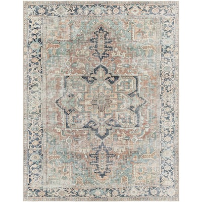 Livabliss Maximus Traditional Medallion Machine Washable Area Rug