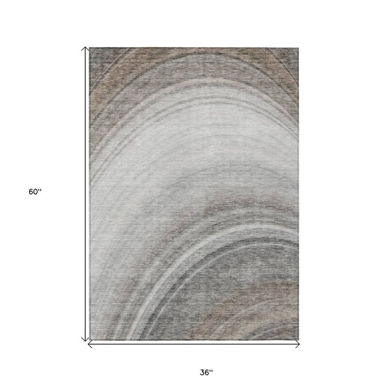 HomeRoots Abstract Transitional Rectangle Outdoor Rug