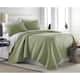 Oversized Solid 3-piece Quilt Set by Southshore Fine Linens - Sage Green - Twin - Twin XL