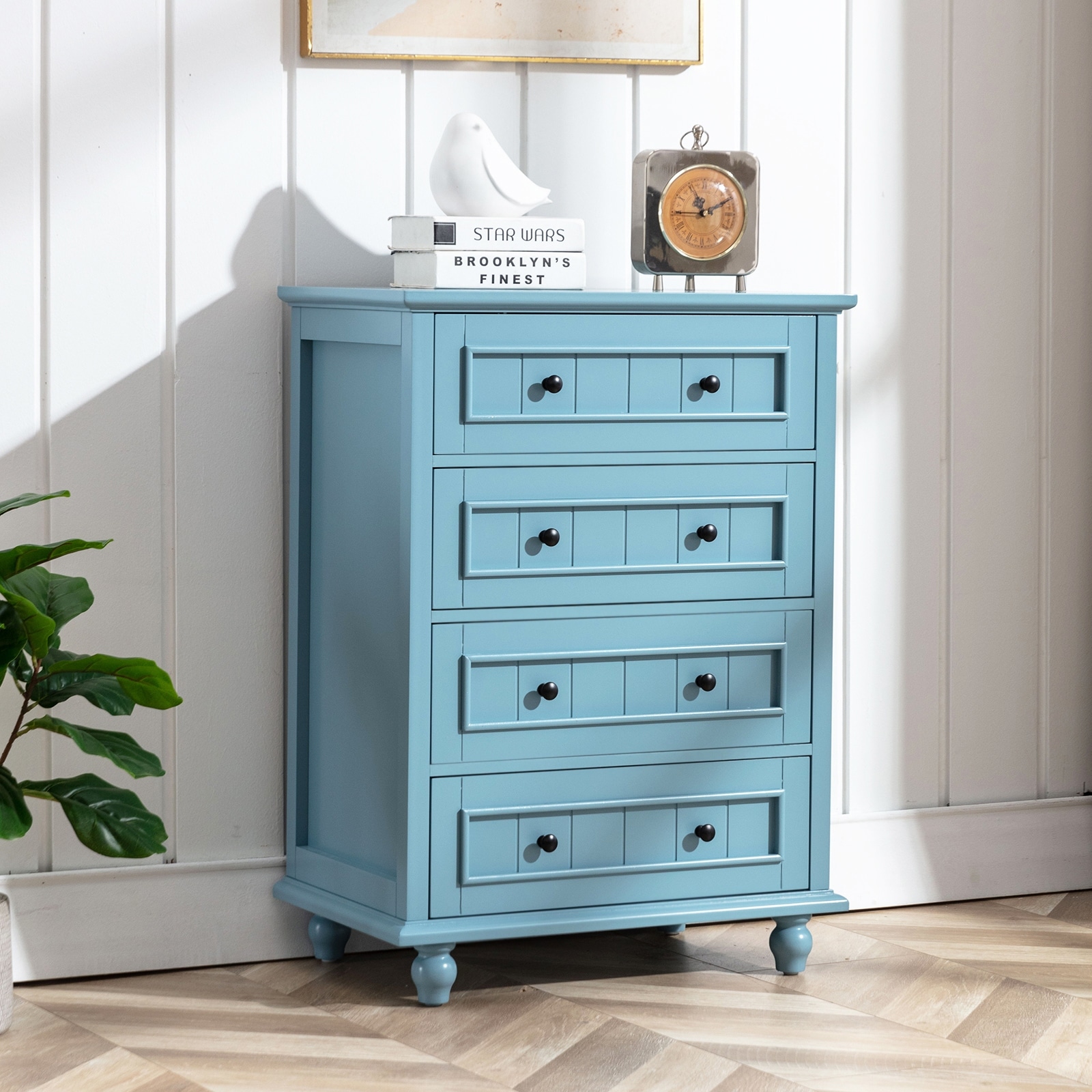 Vintage 4 Drawer Dresser for Bedroom Storage Drawers