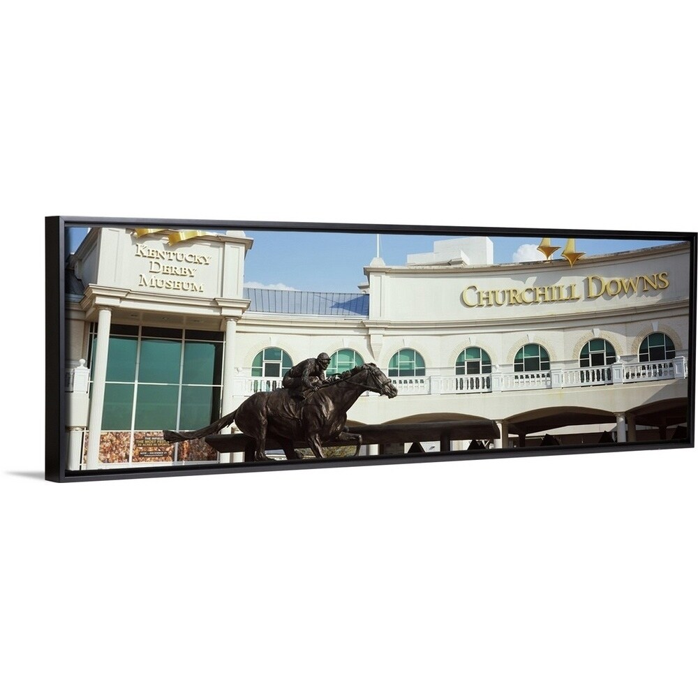 Facade Of The Kentucky Derby Museum Churchill Downs Louisville Black Float Frame Canvas Art Facade Of The Kentucky Derby Museum Churchill Downs Louisville Black Float Frame Canvas Art