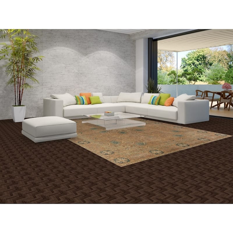 Tabriz Persian Vintage Area Rug Hand-Knotted Wool Carpet - 9'0" x 12'4"