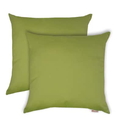 Austin Horn Classics Sunbrella® Spectrum Kiwi 18-inch Outdoor/Indoor Pillow (Set of 2)