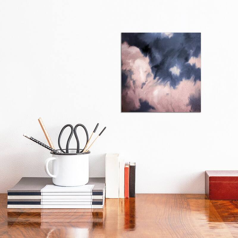 iCanvas "Navy Pink Passion" by Kimberly Allen Canvas Print - 12x12x0.75