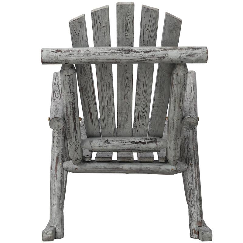 Outdoor Wooden Rocking Chair for Porch, Patio, or Garden - 26" x 39.375" x 38"