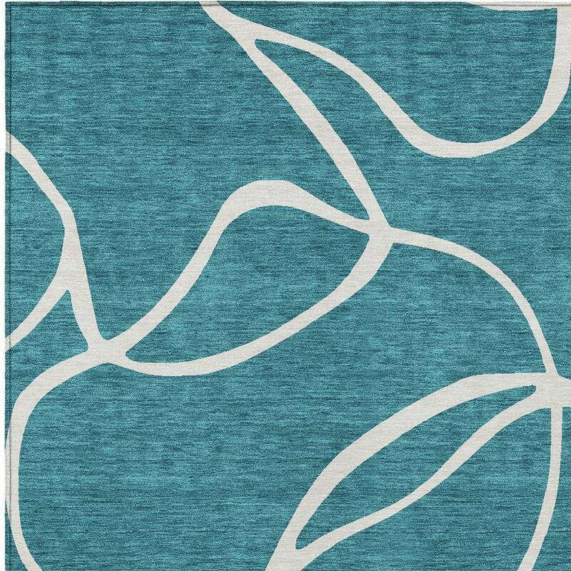 HomeRoots Abstract Transitional Rectangle Outdoor Rug