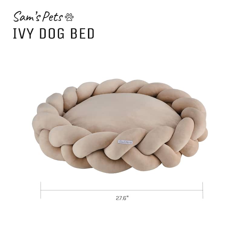 Ivy 27'' Dog Bed In Beige - 27