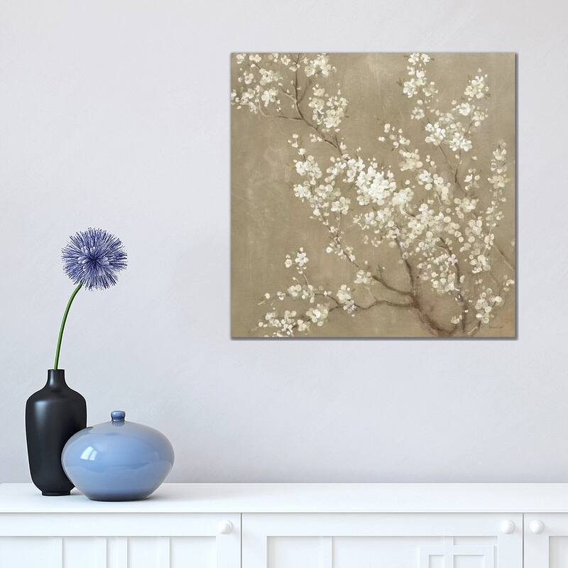 iCanvas "White Cherry Blossoms II" by Danhui Nai Canvas Print - 18x18x1.5
