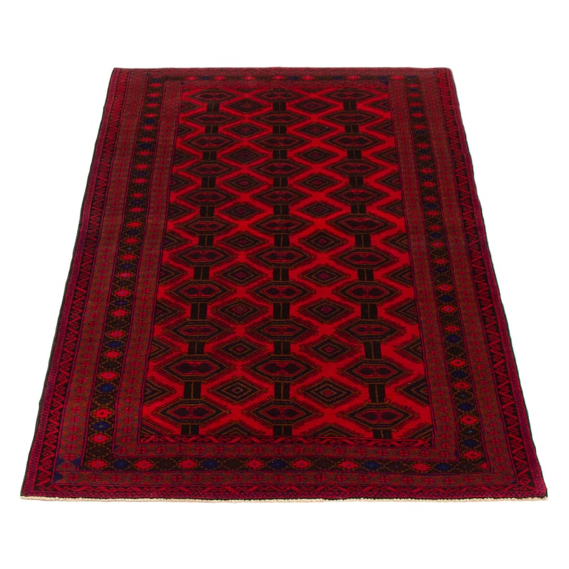 Teimani Red Rug 3'9" x 6'6" - 3'9 x 6'6