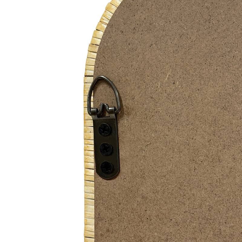 39" Natural Rattan Arched Wall Mirror