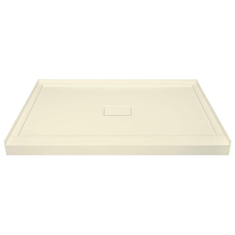 Transolid Low Threshold 34-in L x 48-in W Shower Base with Center Drain - 34-in L x 48-in W - 34-in L x 48-in W