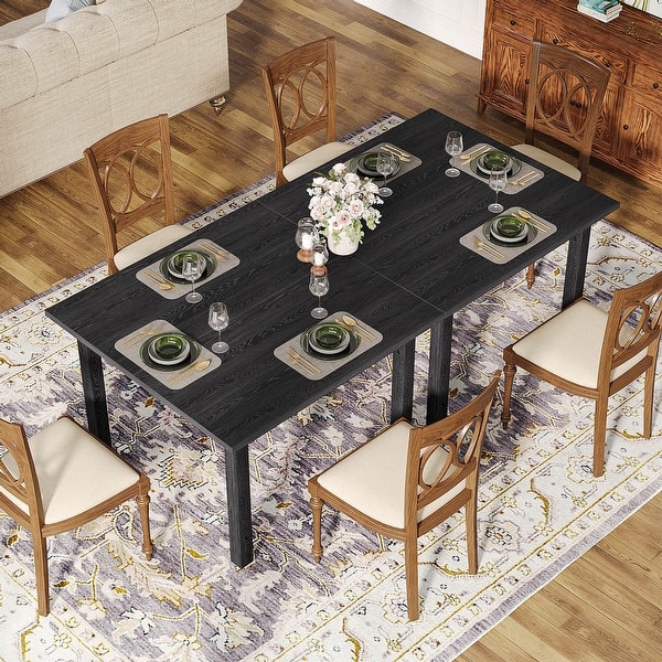 39.4 Inches Square 2-4 People Dining Table with Solid Wood Legs for Living Room Dining Room