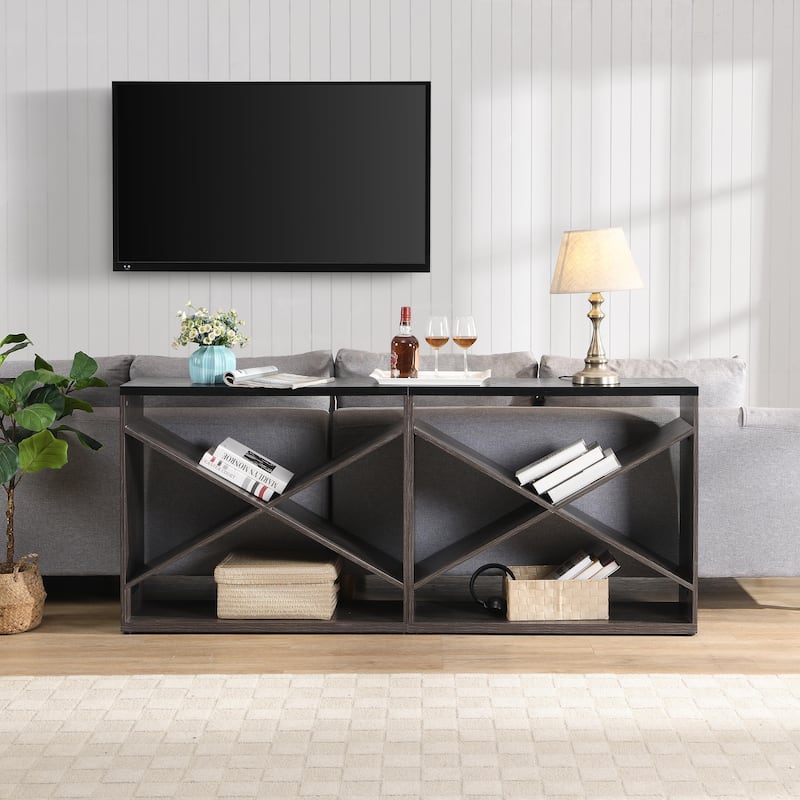 Console Table Extra Long Table with Storage