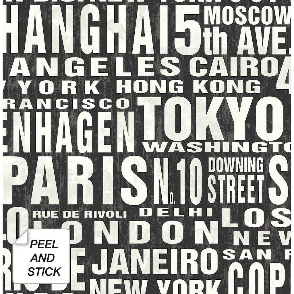 NextWall Around the World Peel and Stick Removable Wallpaper - 20.5 in. W x 18 ft. L