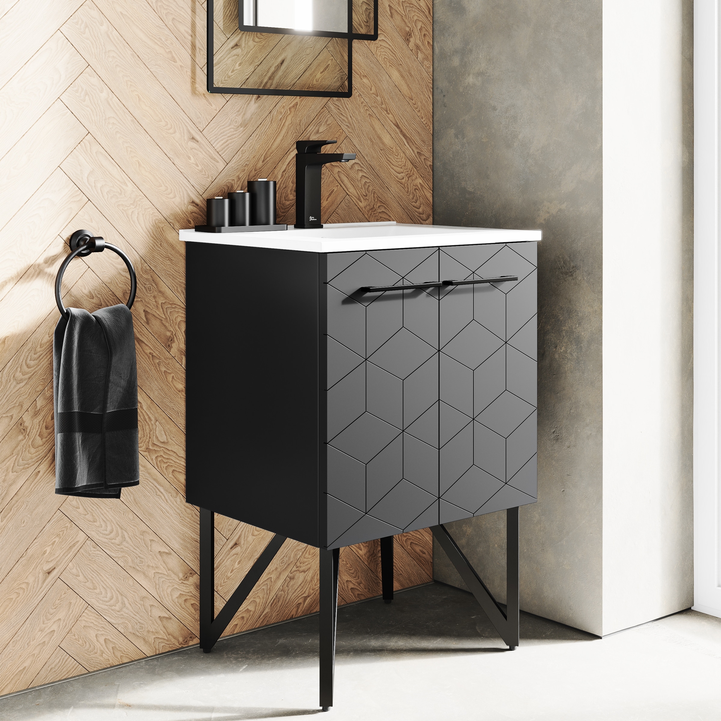 Annecy 24" Bathroom Vanity in Phantom Black