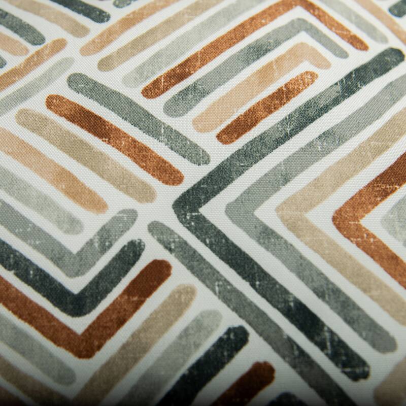 Rizzy Home Grey/Neutrals Geometric Transitional Outdoor Throw Pillow