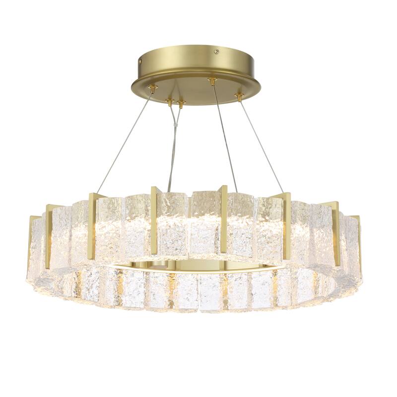 Minka Lavery 2418-L Sevryn 20" Wide LED Semi-Flush Ceiling Fixture / - Soft Brass
