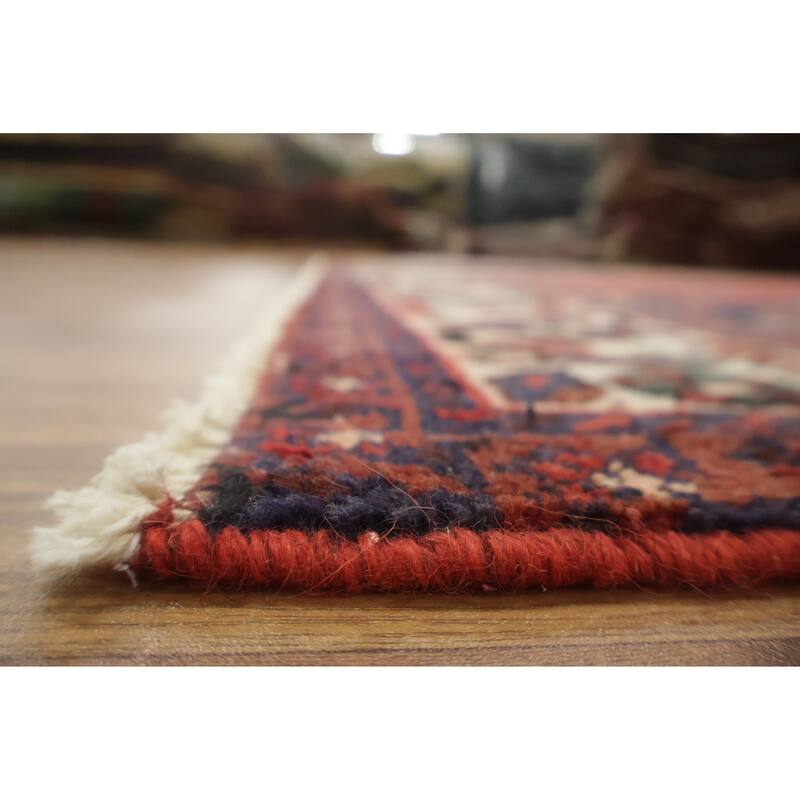 Hand Knotted Oriental 100% Wool Carpet Traditional Tribal Red Shiraz Area Rug - 10' 0'' X 6' 7''