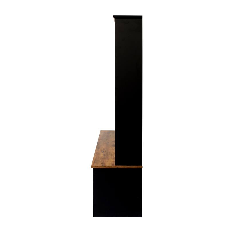 Modern Coat Rack with Storage Bench Entrance Bench with 3 Shelves and Drawers, for Hallway Entryway Living Room