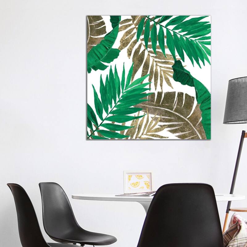 iCanvas "Modern Jungle Leaves Close Up I" by Patricia Pinto Canvas Print - 37x37x1.5