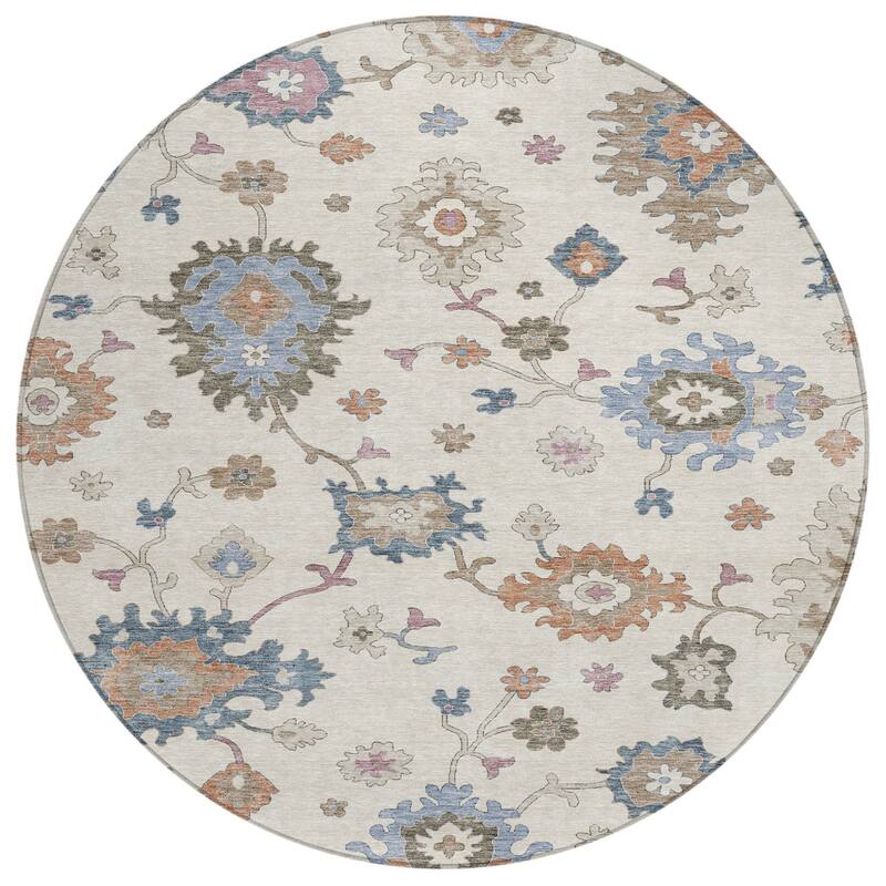 HomeRoots Floral Transitional Rectangle Outdoor Rug