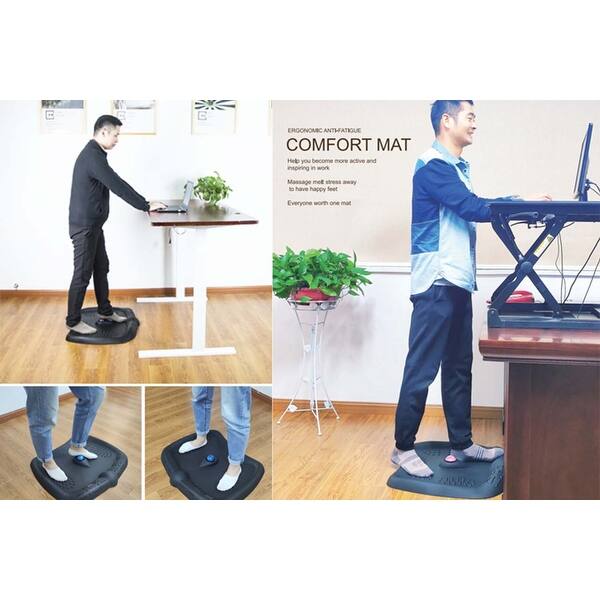 Anti Fatigue Standing Desk Mat With Massage Pad For Office Home Floor Black On Sale Overstock 31721076