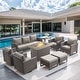 preview thumbnail 13 of 104, Gymojoy Outdoor Fire Pit Conversation Set, Patio Furniture with Cushions