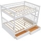 preview thumbnail 15 of 16, Full over Full Bunk Bed with 2 Storage Drawers&Ladder, Convertible Beds