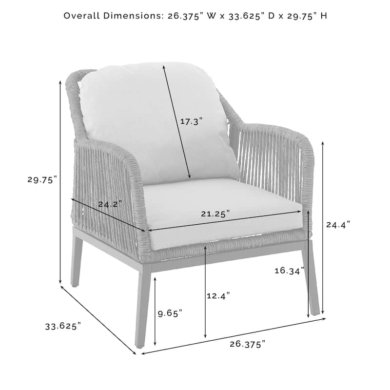 Haven 4-piece Outdoor Wicker Conversation Set - 85"D x 143"W x 29.75"H