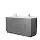 Option Dark Gray, Nickel Trim,Carrara Cultured Marble Top
