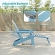 preview thumbnail 47 of 54, Bonosuki 2-Piece Folding Adirondack Chairs with Retractable Ottoman, Fire Pit Patio Chair with Cup Holder
