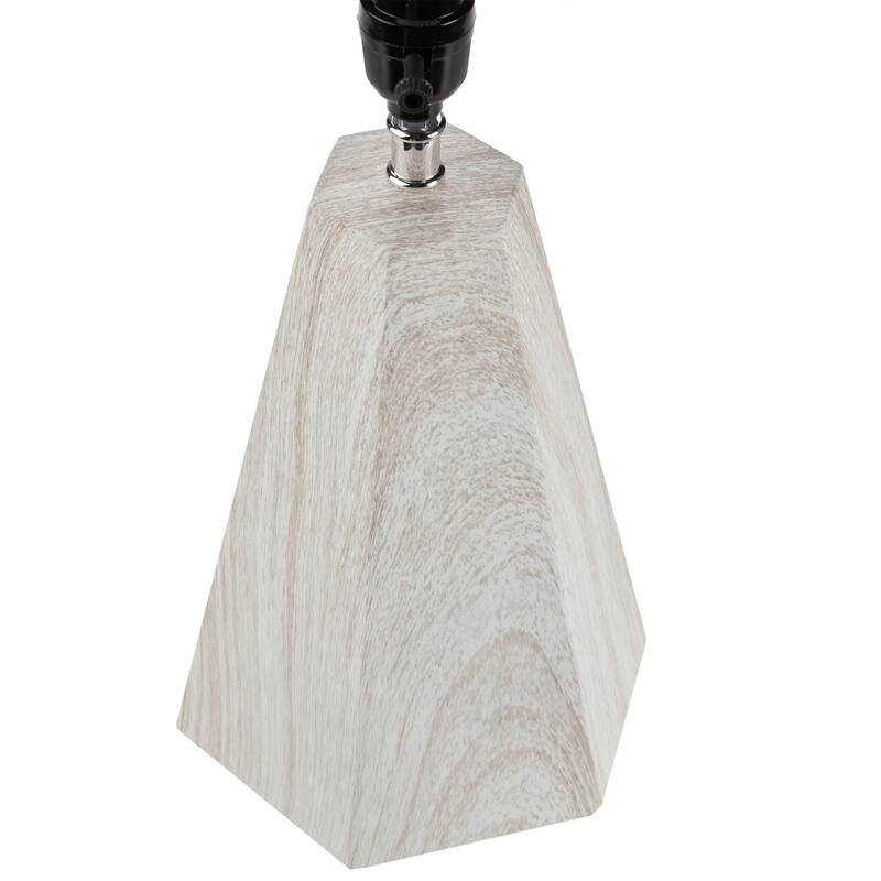 INK+IVY Flinn 23" Resin Table Lamp with Faux Wood Texture