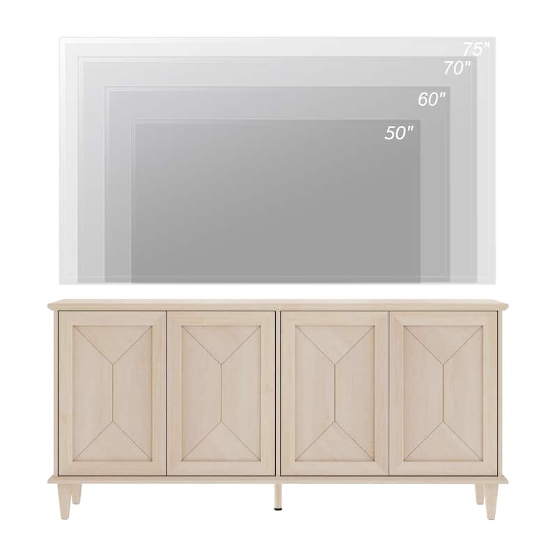 Large Buffet Cabinet with Handcrafted Pop-Up Doors for Dining Room